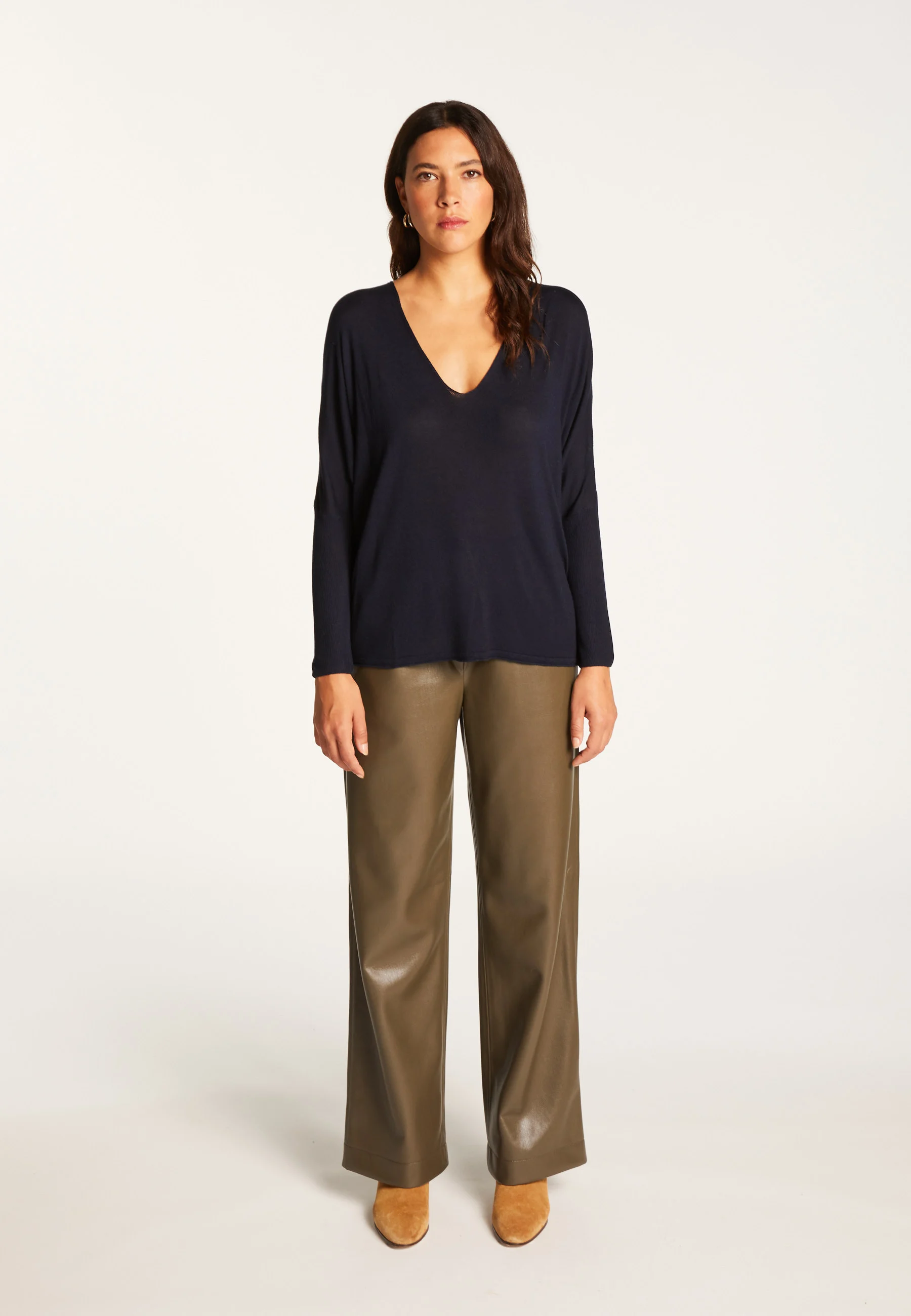 RICAAH24 - T-shirten fibre de bambou cachemire | Bleu