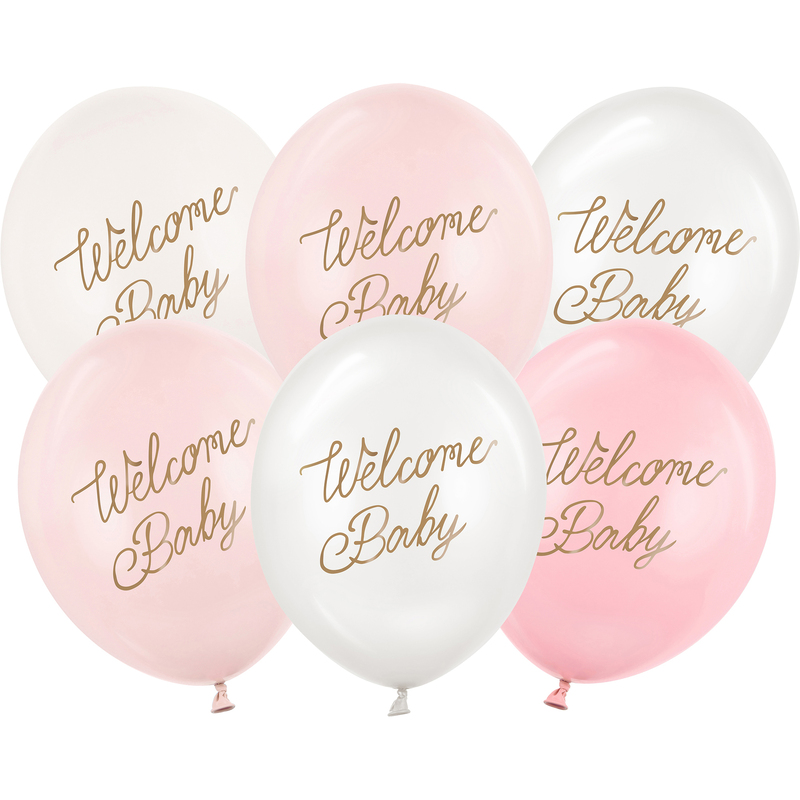 Partydeco Luftballons Welcome Baby, 6 Stück, assortiert