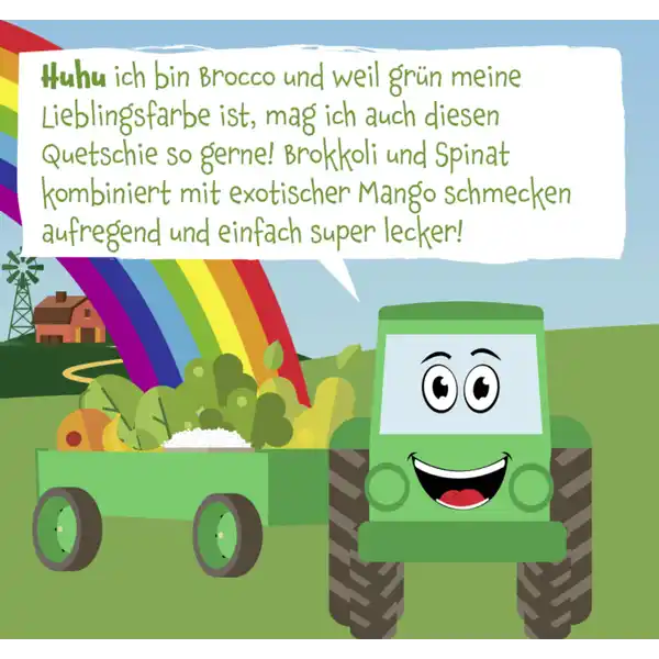 Bio Quetschie mit Birne, Brokkoli, Spinat, Mango, Banane & Reis
