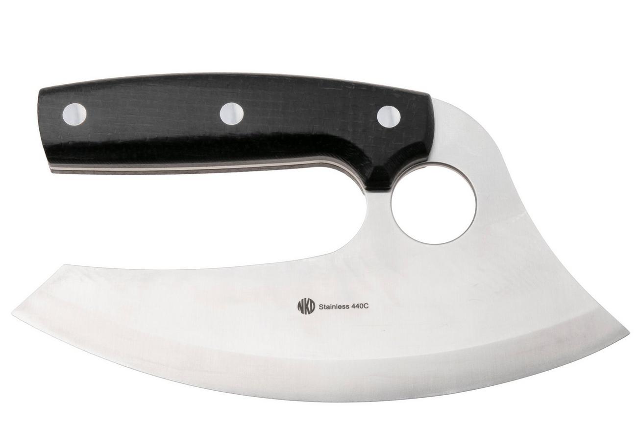 Nordic Knife Design Ulu 170, 2065 Bison Black Micarta, jachtmes