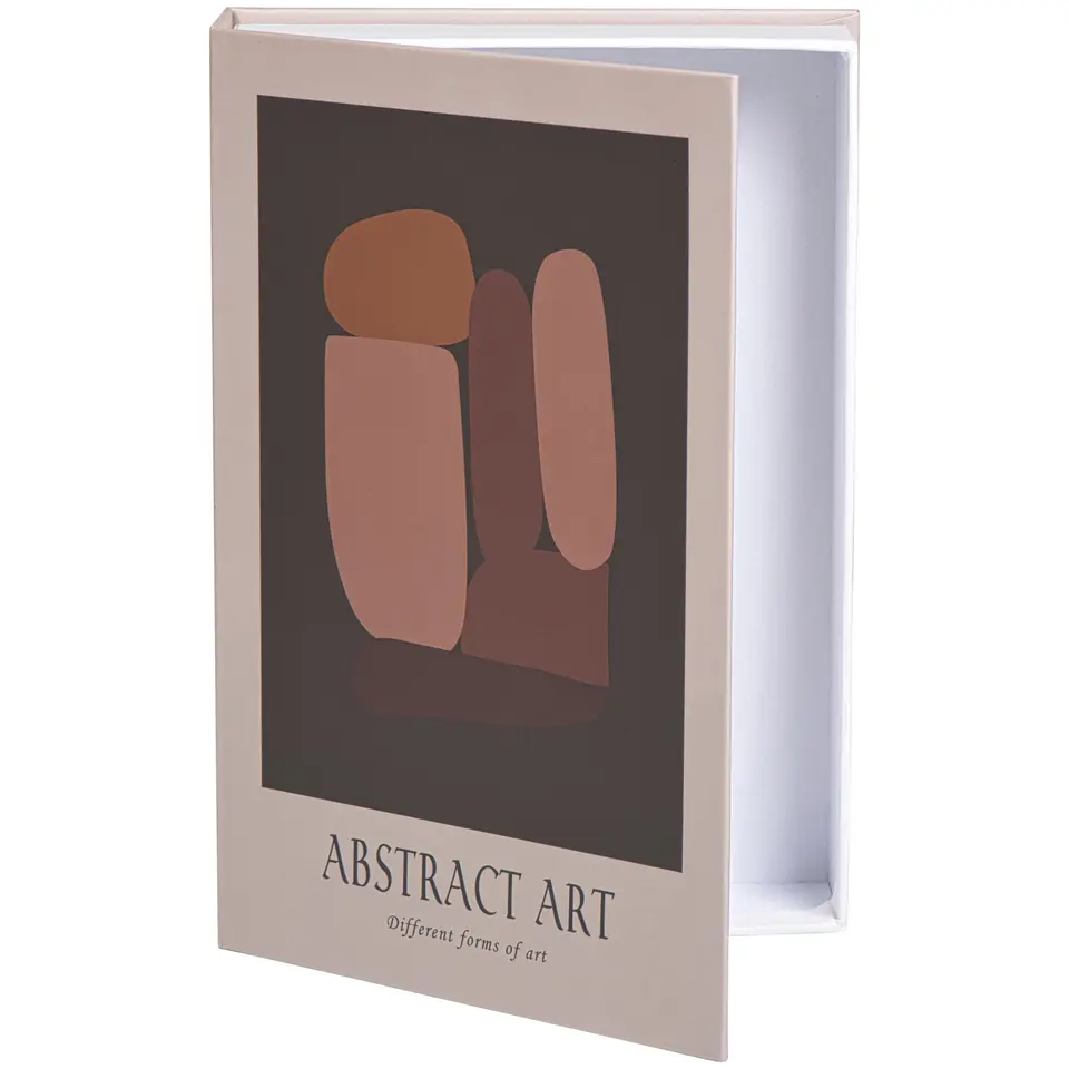 Opbergboek Abstract Art - beige - 5x23x16 cm