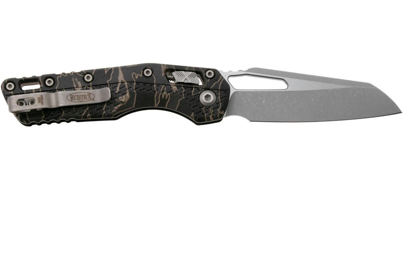 Microtech MSI Standard Issue 210T-10APPMTSC, Apocalyptic Stonewashed M390MK, Tiger Stripe Tri-Grip Polymer zakmes