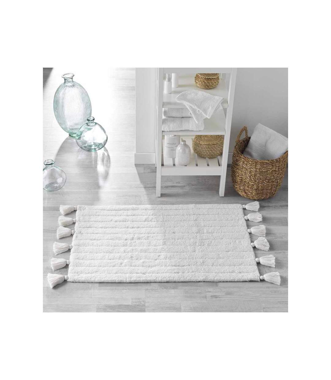 Tapis de Salle de Bain Minatis 50x80cm Blanc