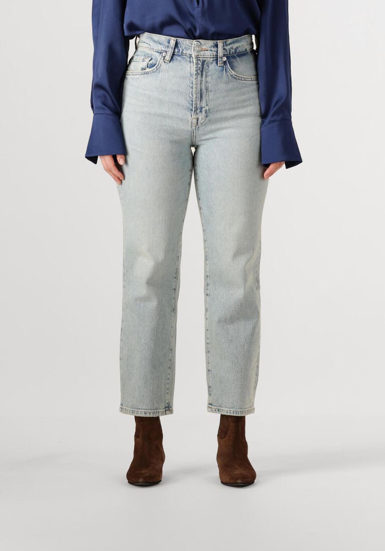 blauwe 7 for all mankind mom jeans logan stovepipe sahara