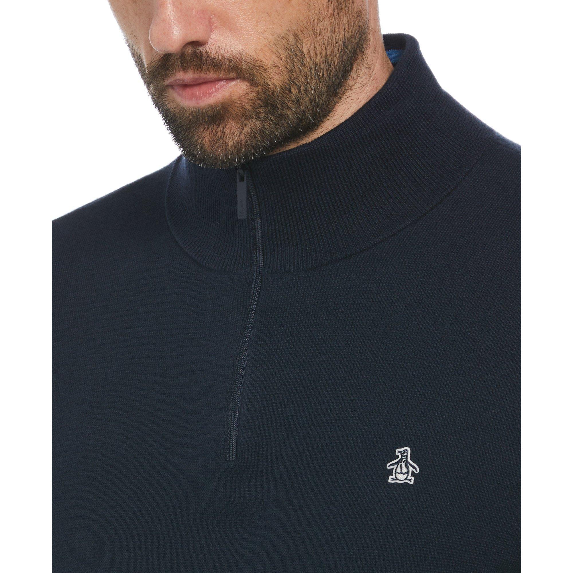 Original Penguin PenguinquarterZip Tipped Jumper Mens
