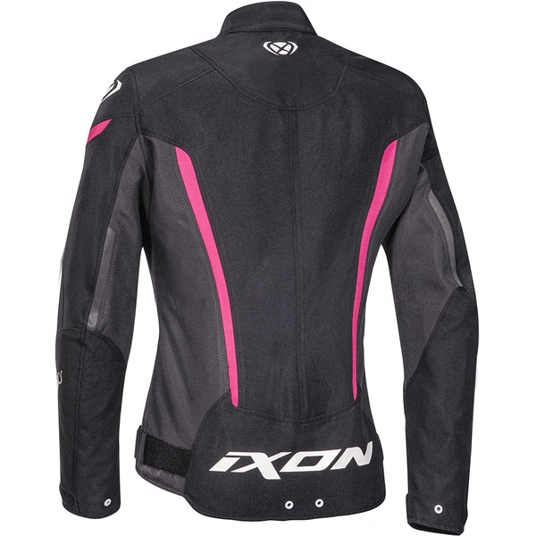 Ixon - Blouson femme Striker Lady Noir / Blanc / Fuchsia