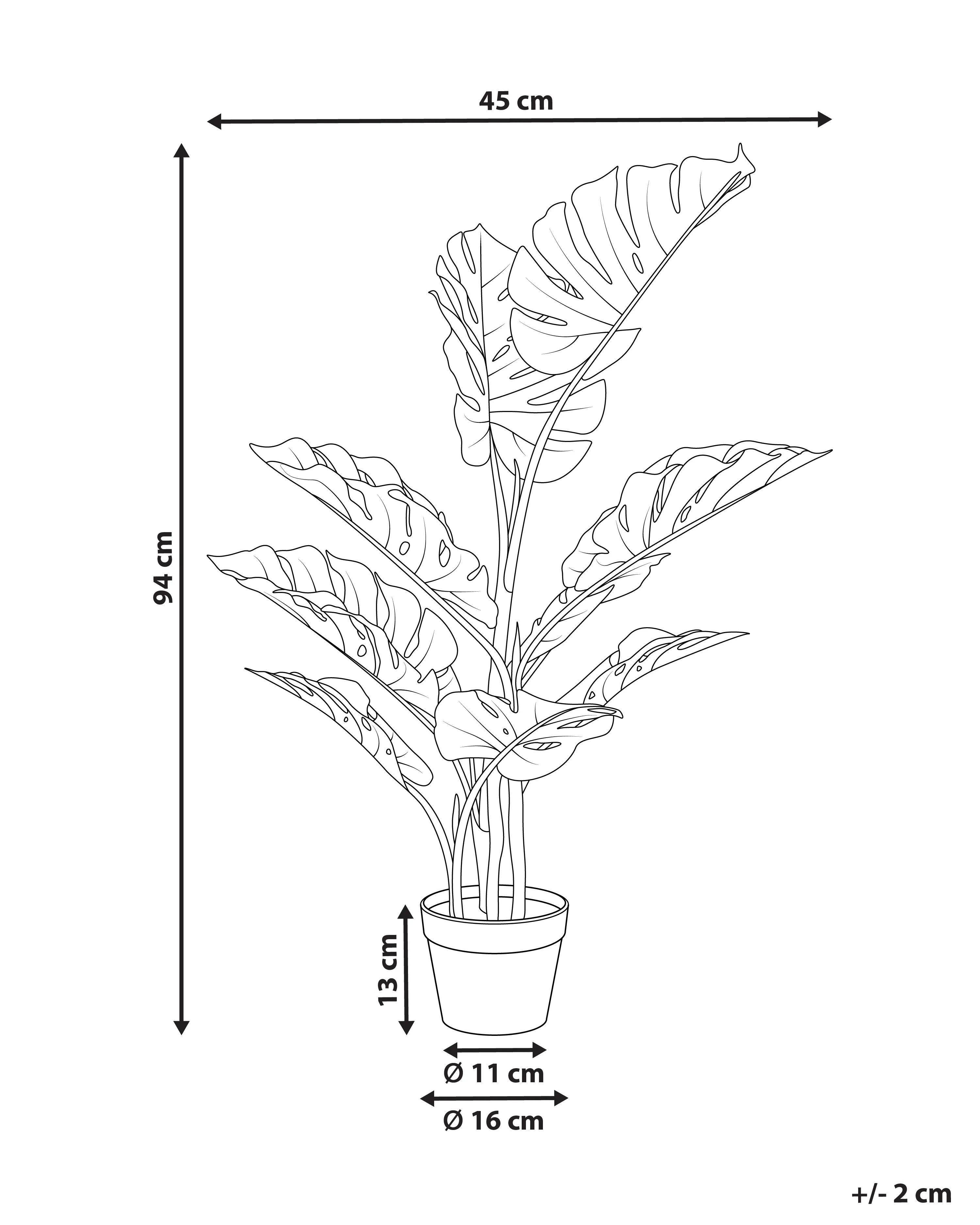 Kunstplant MONSTERA PLANT 94 cm Groen