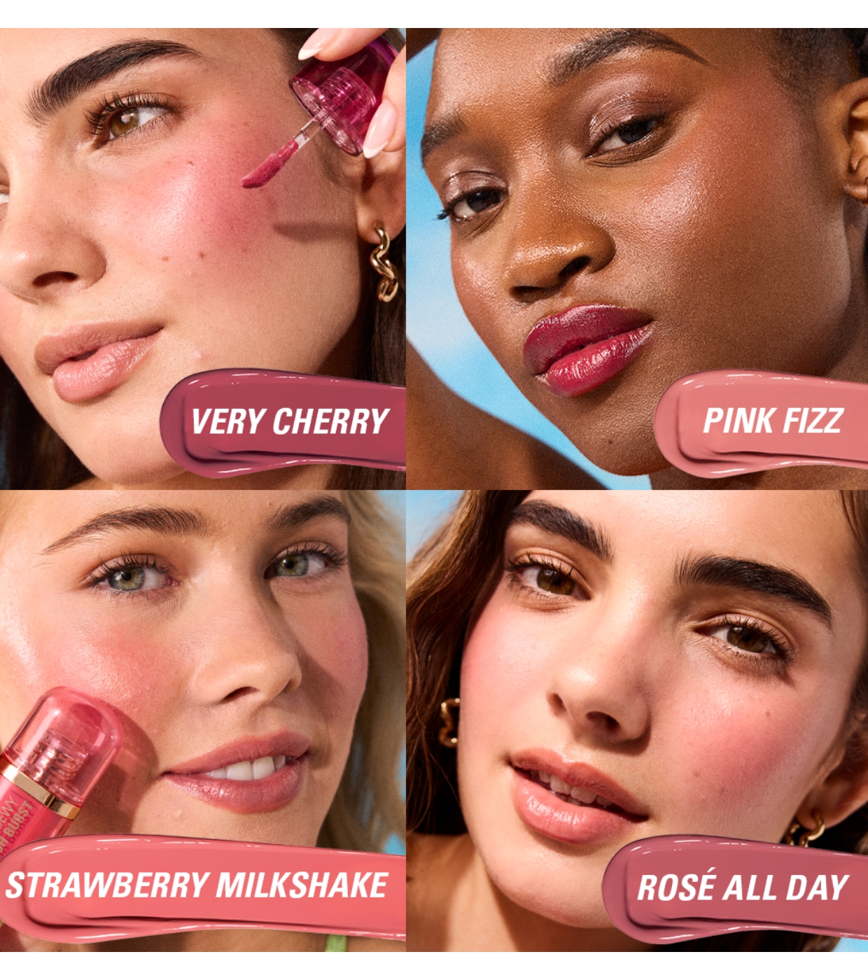 Makeup Revolution - *Super Dewy*  - Blush líquido  Blush burst - Bubblegum Burst Pink