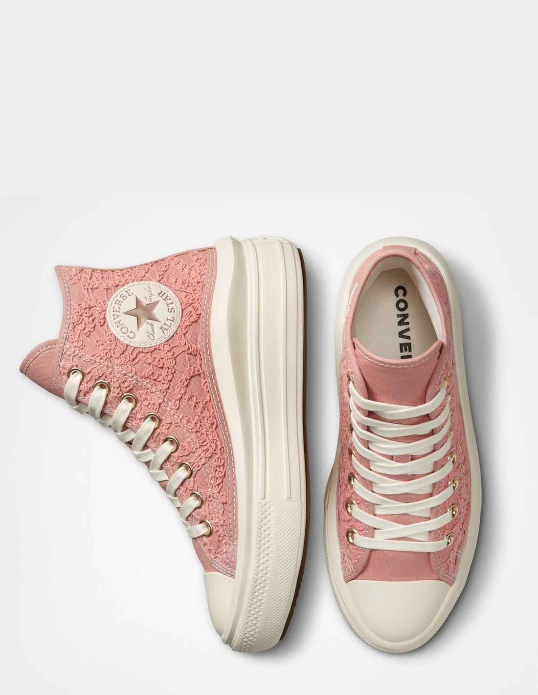 converse Sneakers compensées Femme ctas move hi Rose