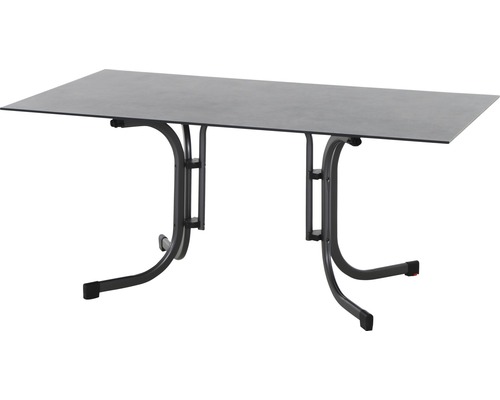 Tuintafel Sola 160x90 cm staalgrijs opvouwbaar
