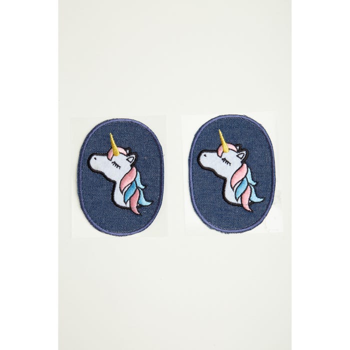 Atelier Veritas-Set van 2 patches met eenhoorns 9,5x9,5cm