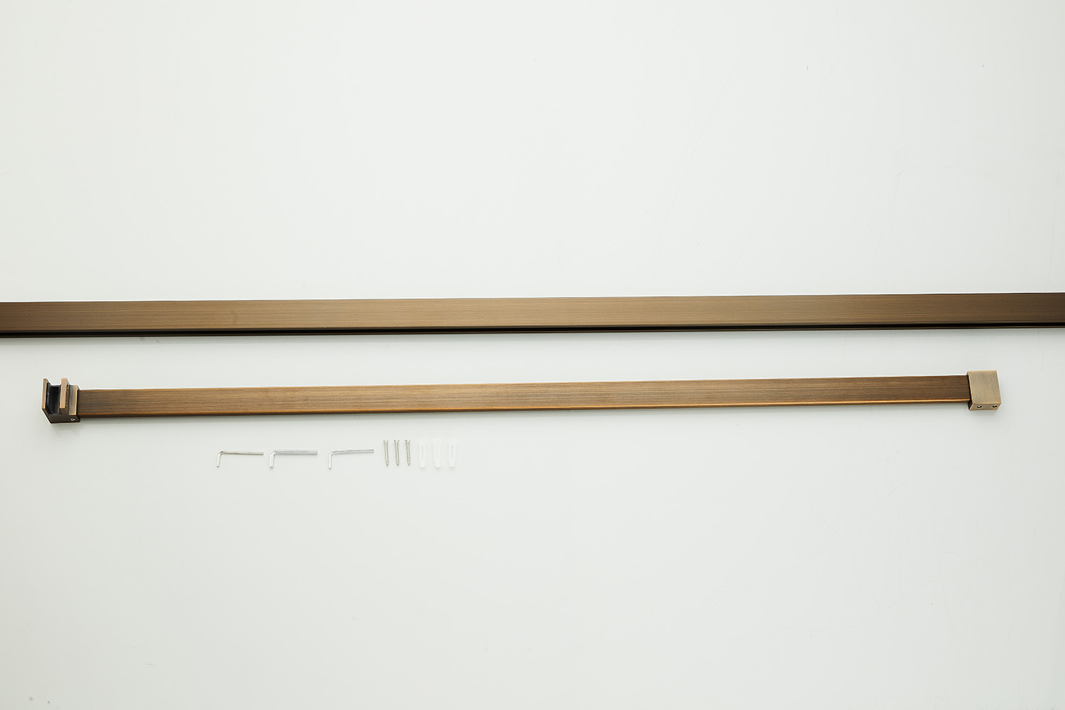 Saniclear Bronze inloopdouche brons glas 80x200cm verouderd messing