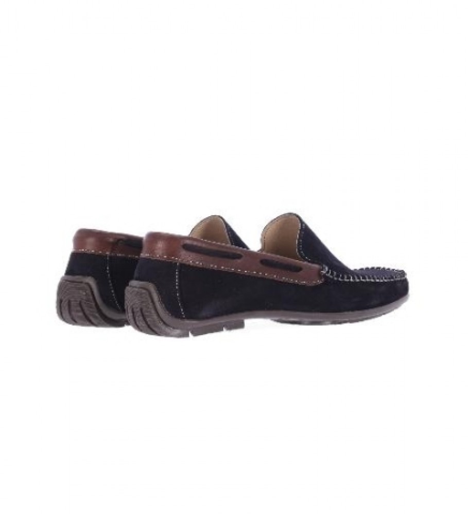 Chiko10 Rayder 2006 Mocassins de couro azul marinho