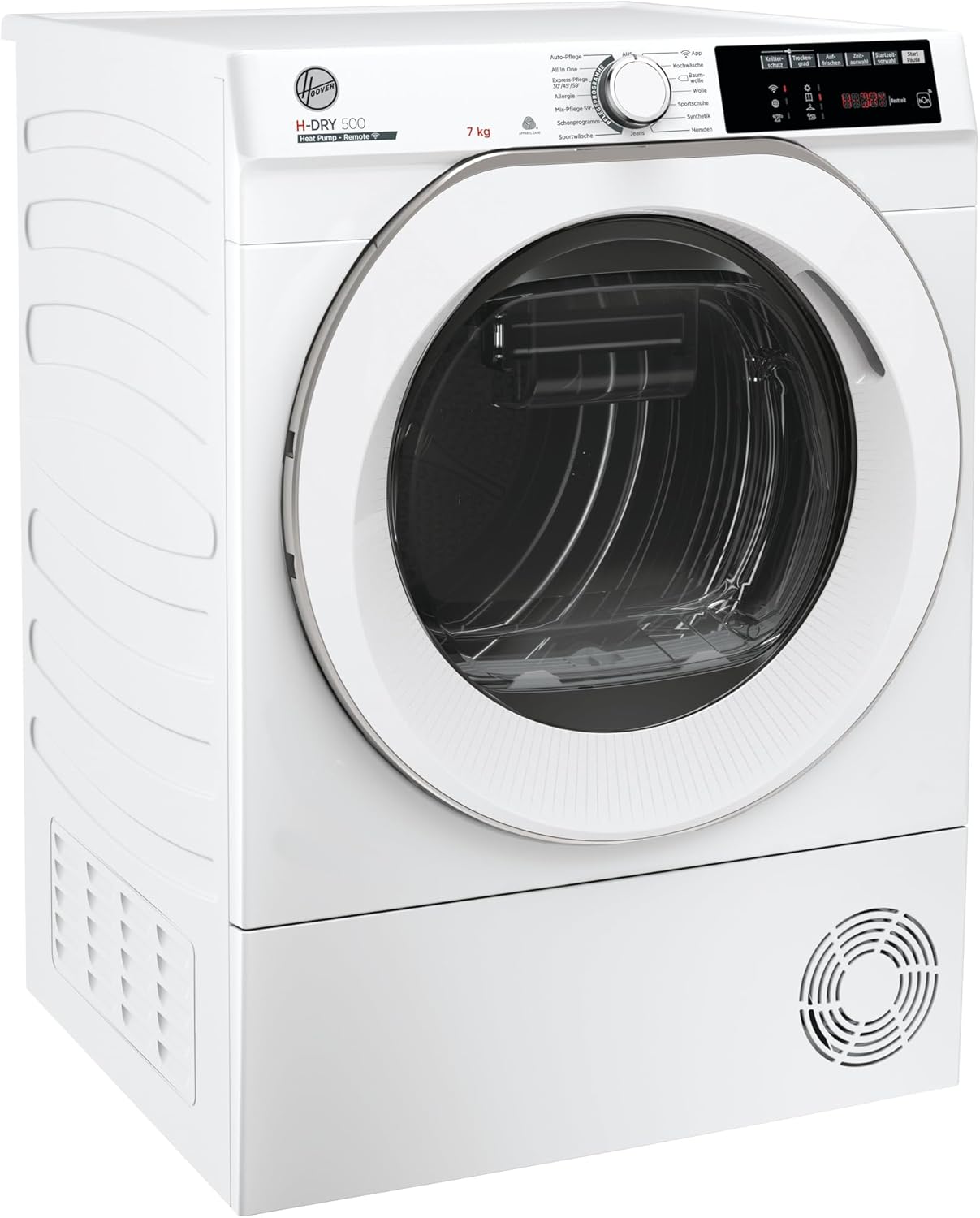 Hoover NDE H7A2TCES-84 Wärmepumpentrockner I 7 kg I Wi-Fi + Bluetooth-Technologie I AquaVision-Kondenswasserbehälter I deutsche Bedienblende