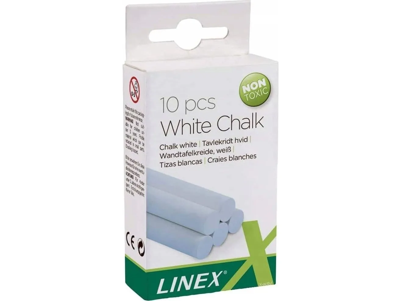 Tavlekridt Linex hvidt - (10 stk.)