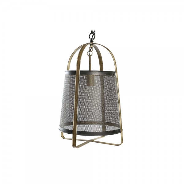 Suspension gris doré métal (31 x 31 x 52 cm)