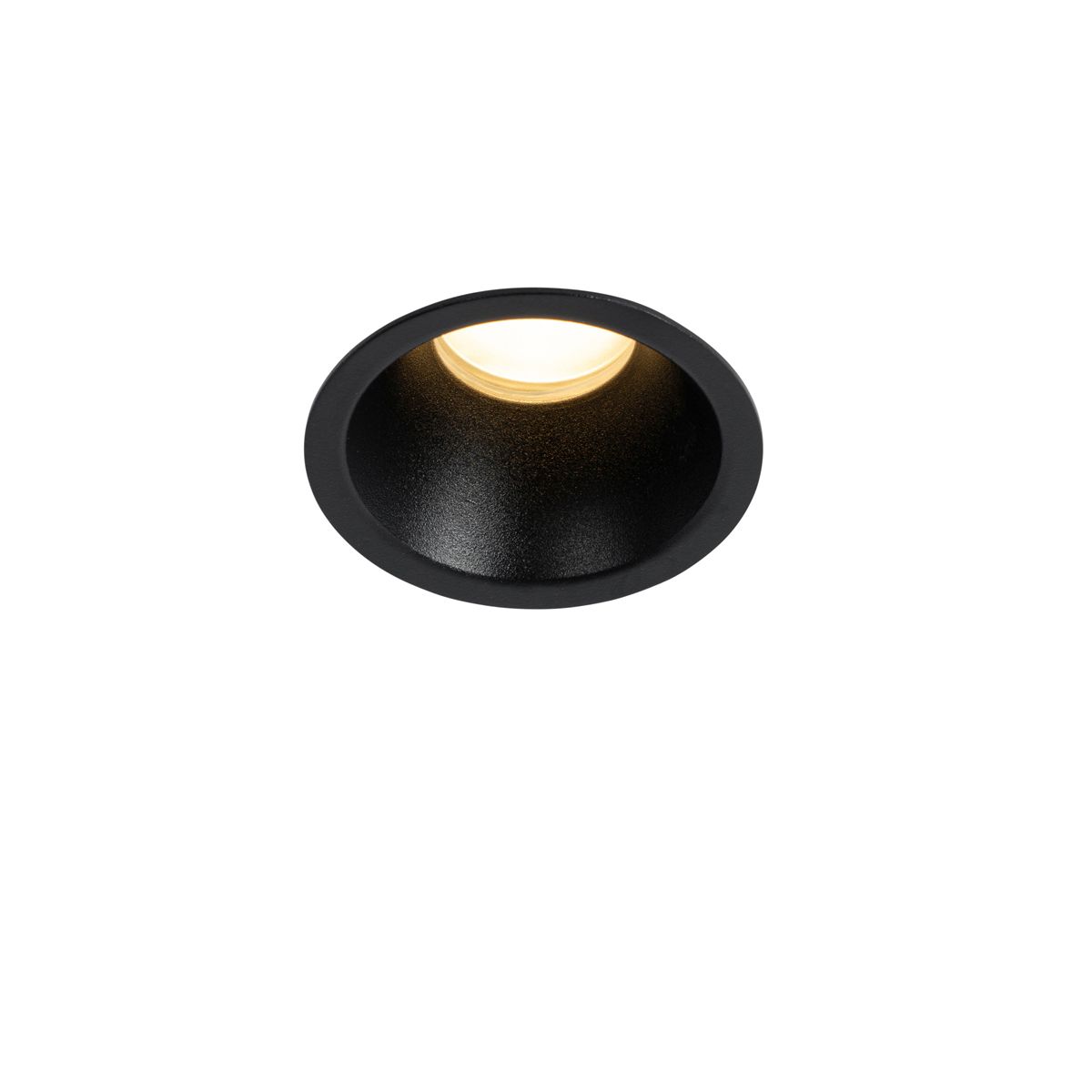 Set van 6 inbouwspots zwart GU10 35mm IP44 - Dept