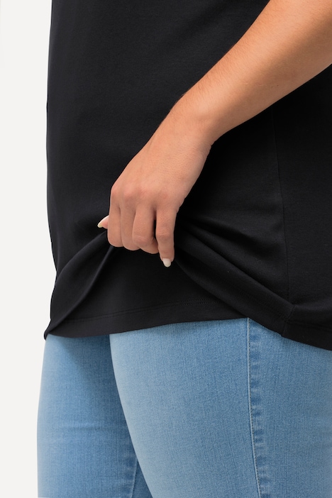 Shirt, doppellagige Vorderseite, Slim, Rundhals, Halbarm