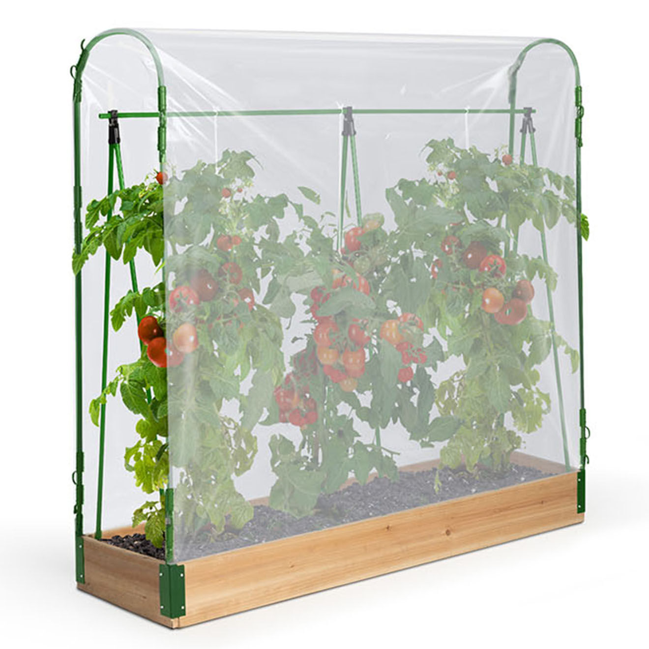 Pratik Garden Serre potager tomates bois/vert - 120x30x120 cm