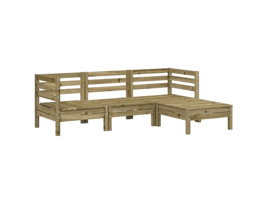 VIDAXL - Canapé de jardin 3 places avec repose-pieds bois pin imprégn...