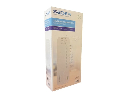 SEDEA - Amplificateur antenne Amplificateur distrib. 2 ent tnt dab-fm 8 sort tv 18 db