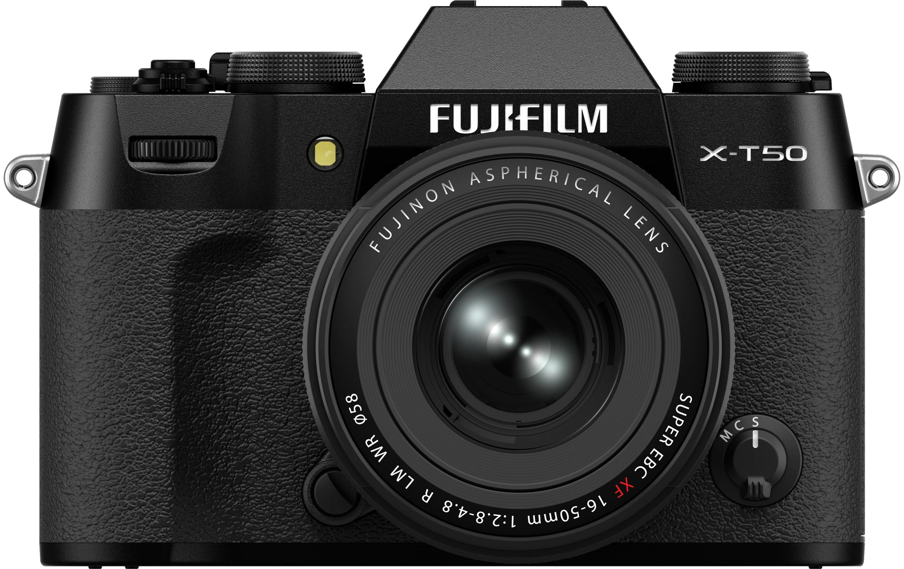 Fotokamera X-T50 Black Kit XF 16-50mm<br>Kompakte Systemkamera mit 40.2-Megapixel-Sensor, 6.2K-Video und Filmsimulations-Einstellrad