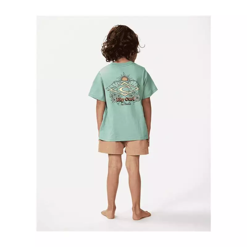 Teeshirt junior RIPCURL Shred Town Barrel Tee - Boy Dusty Green 45019