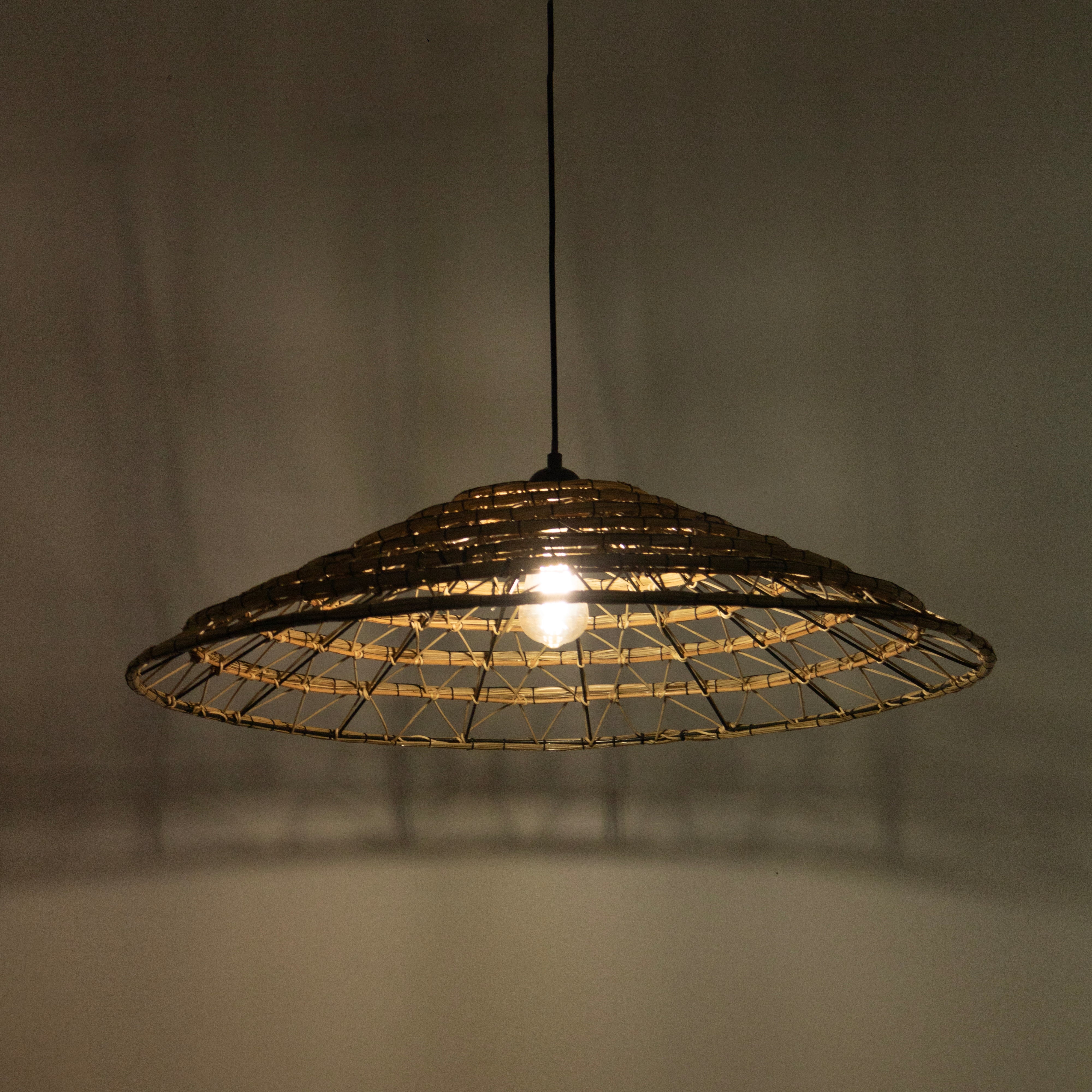 Abat-jour pour suspension - tsylia - jute tressé - cezare - ø80cm