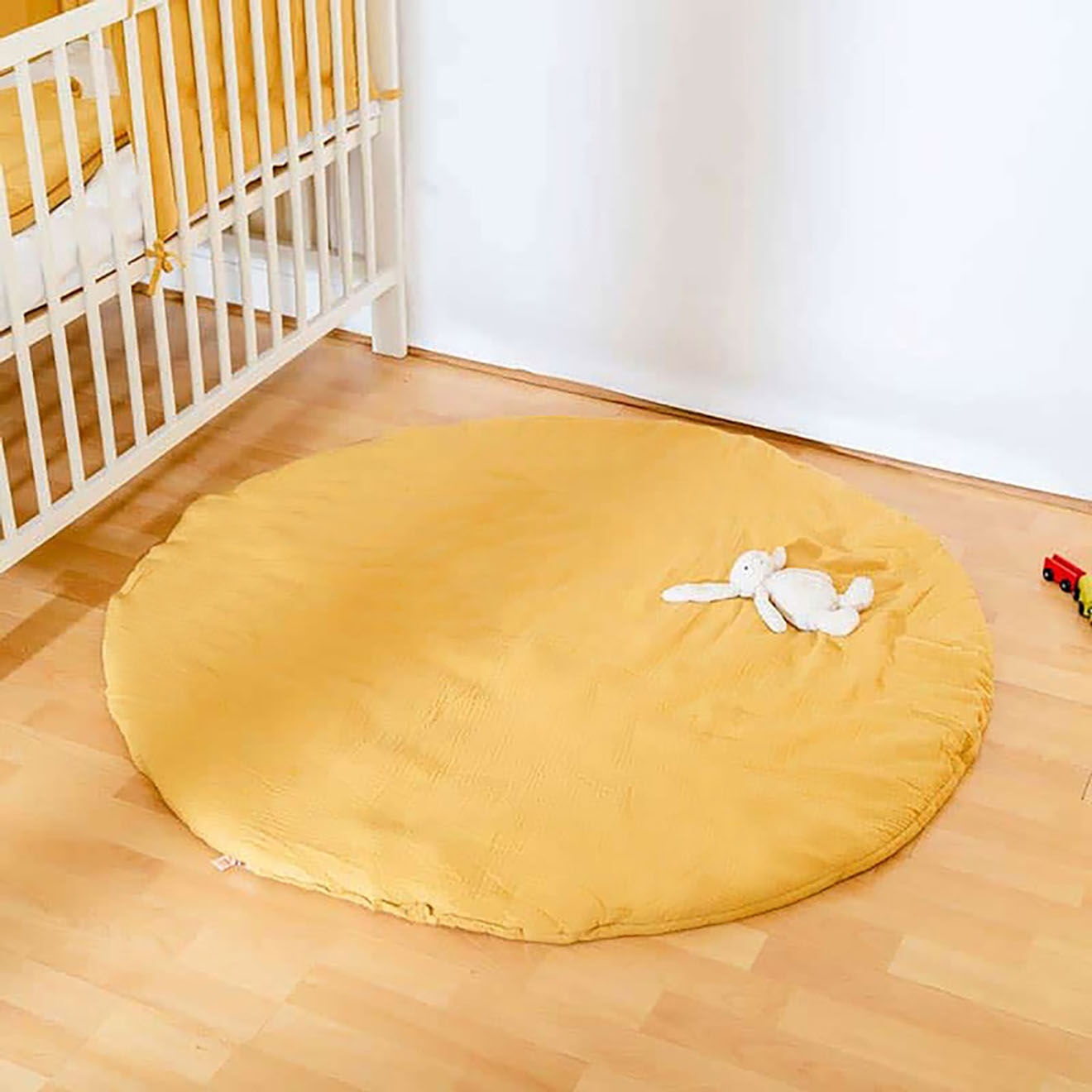 Papate Tapis d'Eveil Havane en Coton Bio honey - 115x115 cm