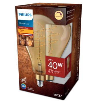 Philips LED Giant peer E27 40W filament goud dimbaar