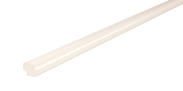 Skyggeliste plast hvid - 15 x 21 x 3000 mm
