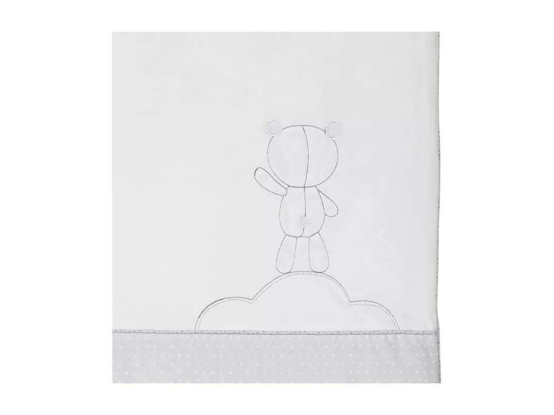 Edredon pour lit bébé en coton blanc