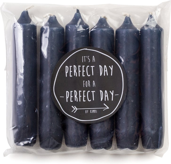 Rustik Lys dinerkaars Cadeau blauw 6 uur 6 stuks