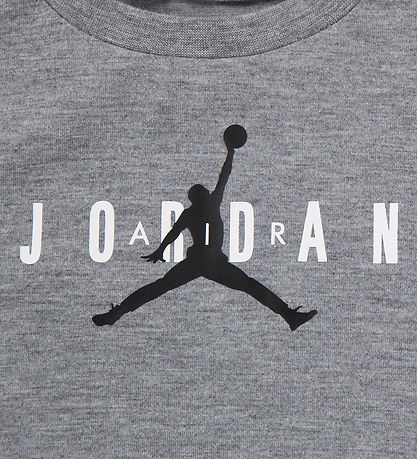 Jordan T-Shirt/Leggings - Grau Meliert m. Logo