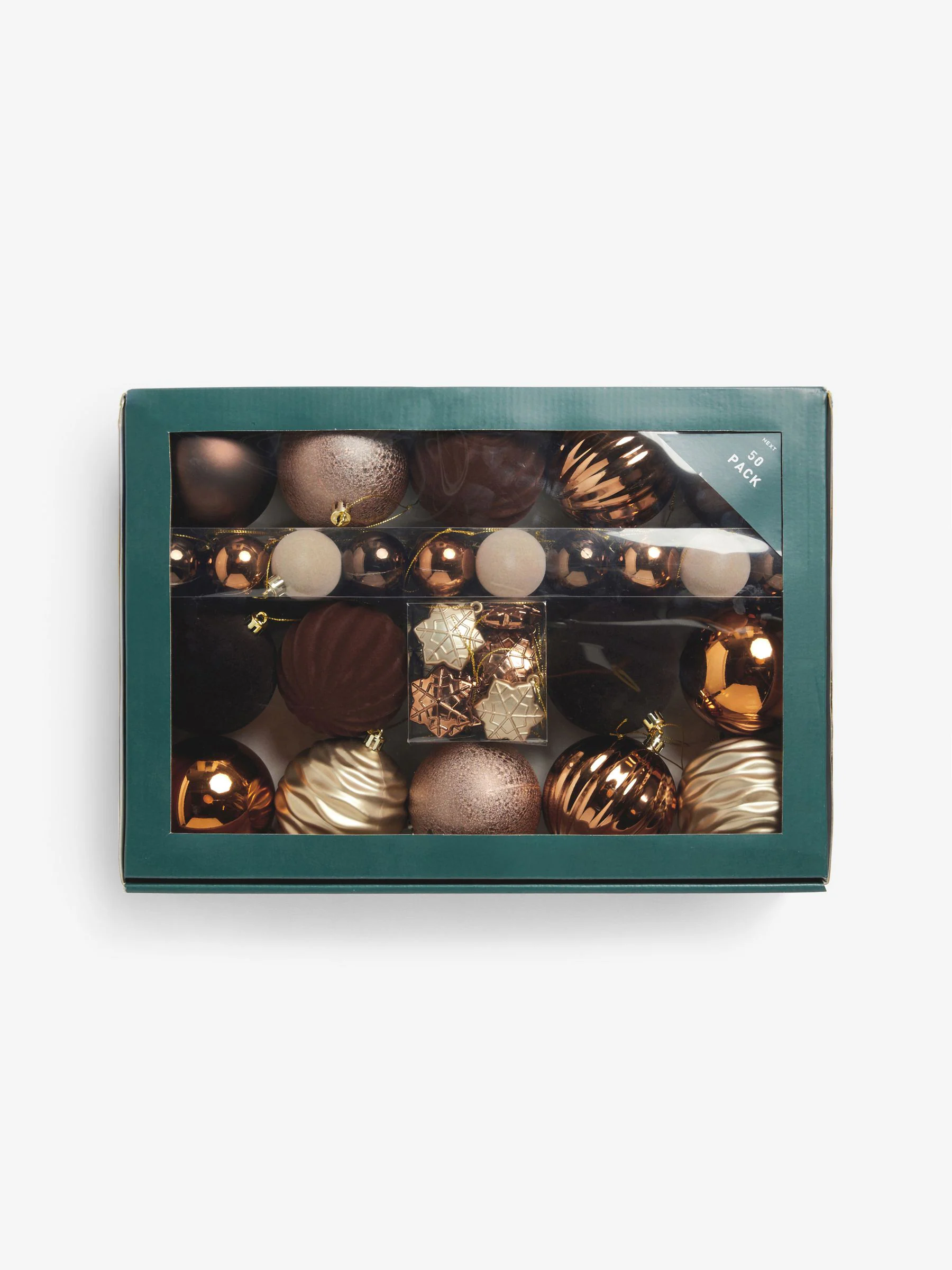 Set van 50 onbreekbare kerstballen