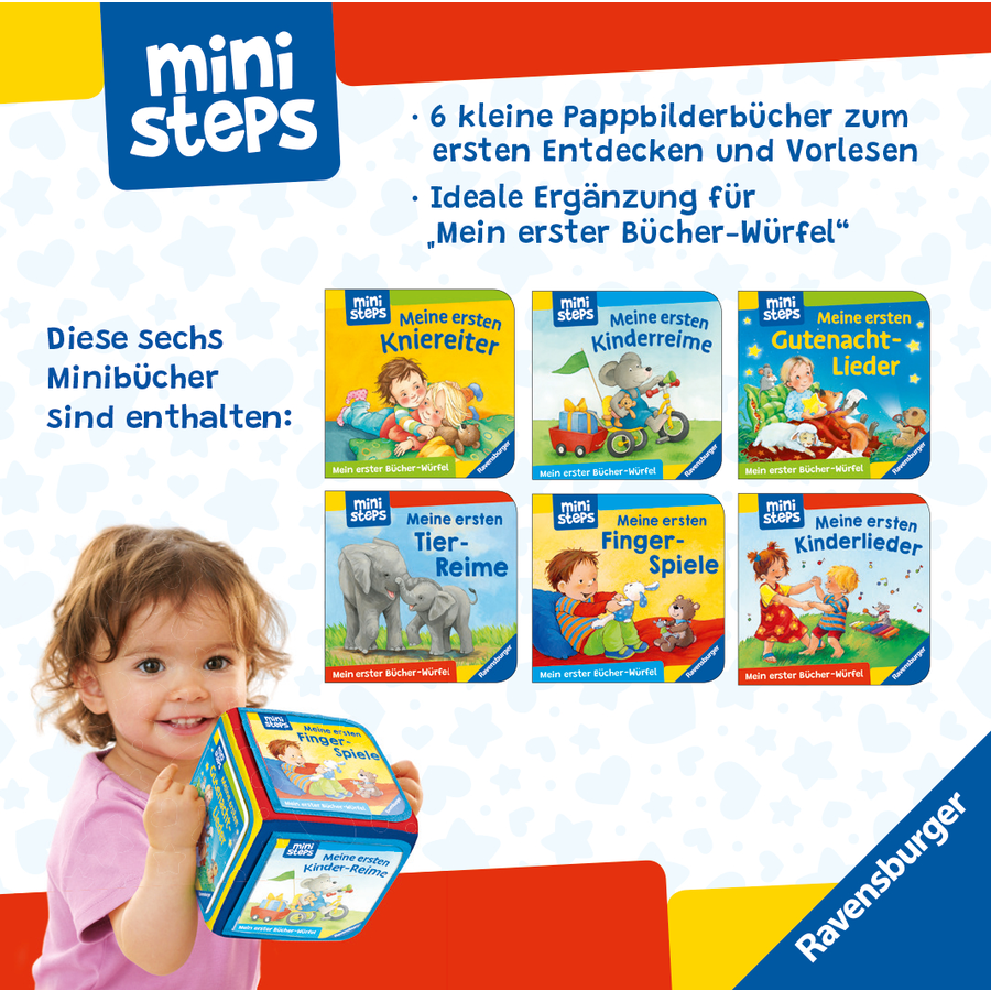 Ravensburger ministeps® Mein erster Bücher-Würfel: Reime, Lieder, Fingerspiele