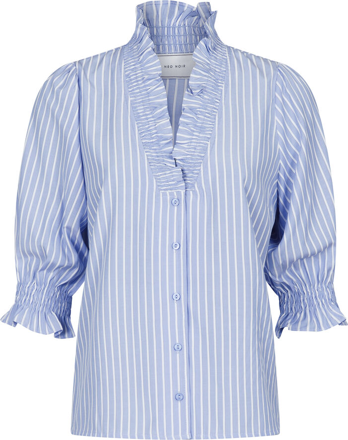 Neo Noir Briony Wide Stripe Blouse Light blue