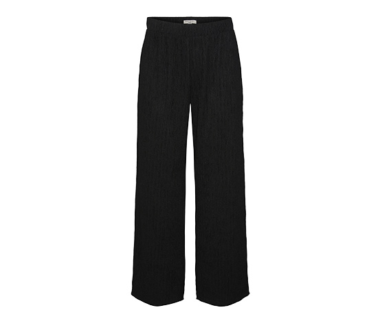Plisseehose, schwarz