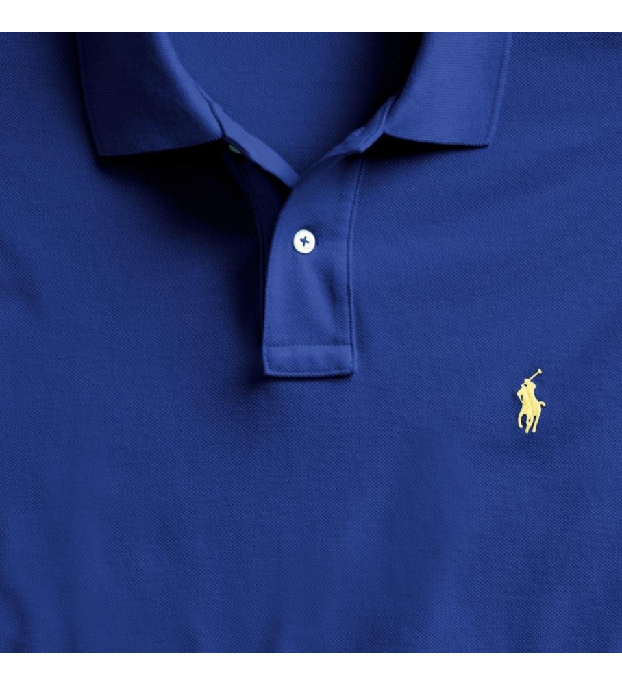 Polo Ralph Lauren Slim Fit Piqué, Azul