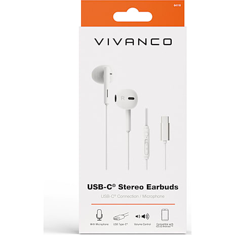 Vivanco Smart Pro USB-C in-ear høretelefoner - hvid