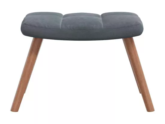 Chaise à bascule avec repose-pied Gris foncé Velours
