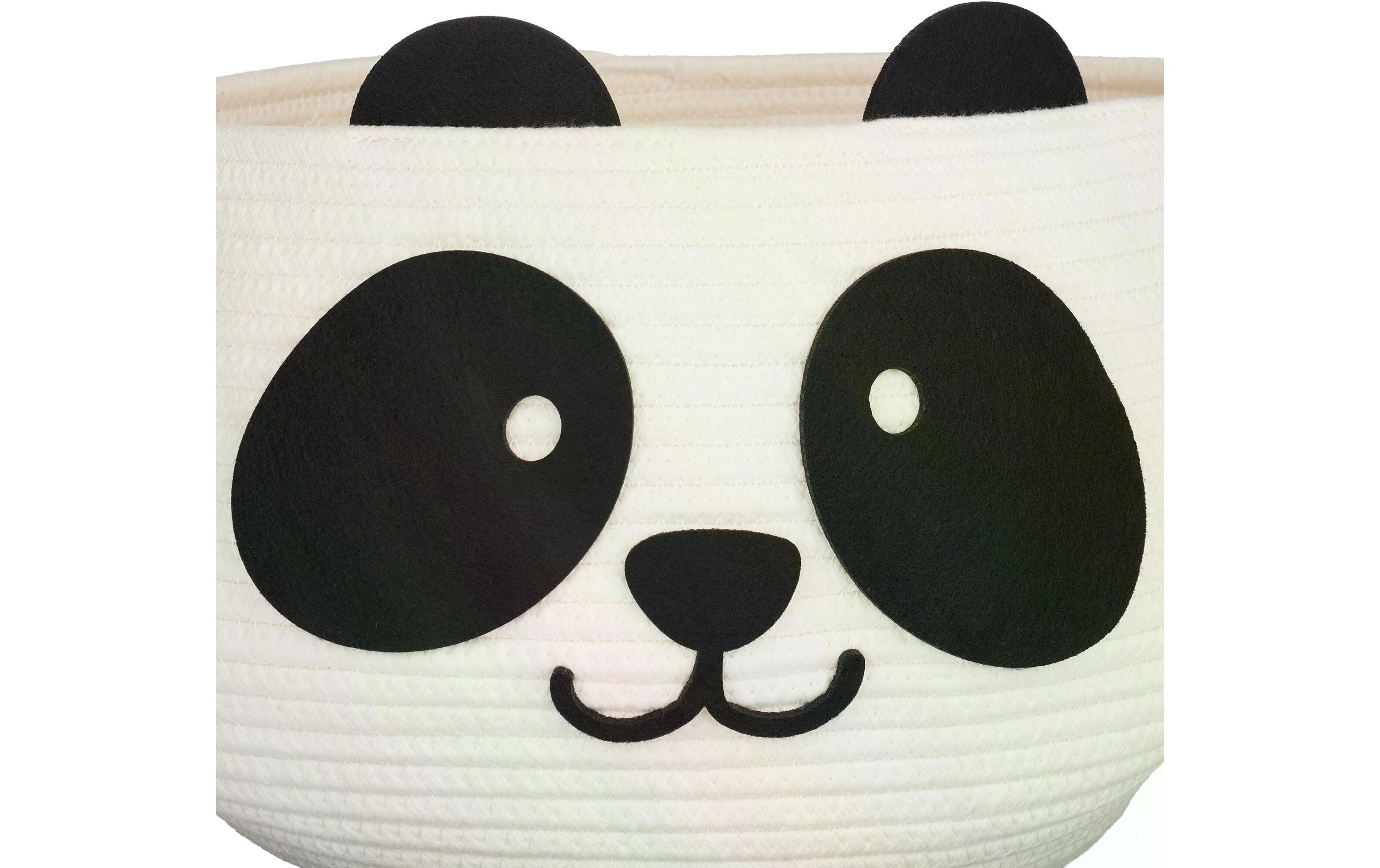 Spielzeugkorb Filz PandaAufbewahrungskorb aus Baumwolle