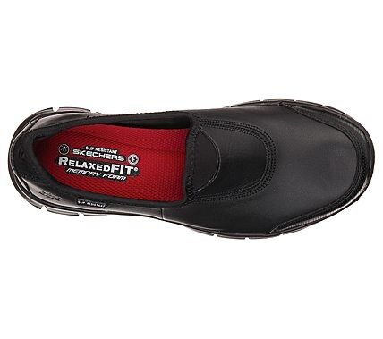 SKECHERS Schlupfschuh aus Leder schwarz