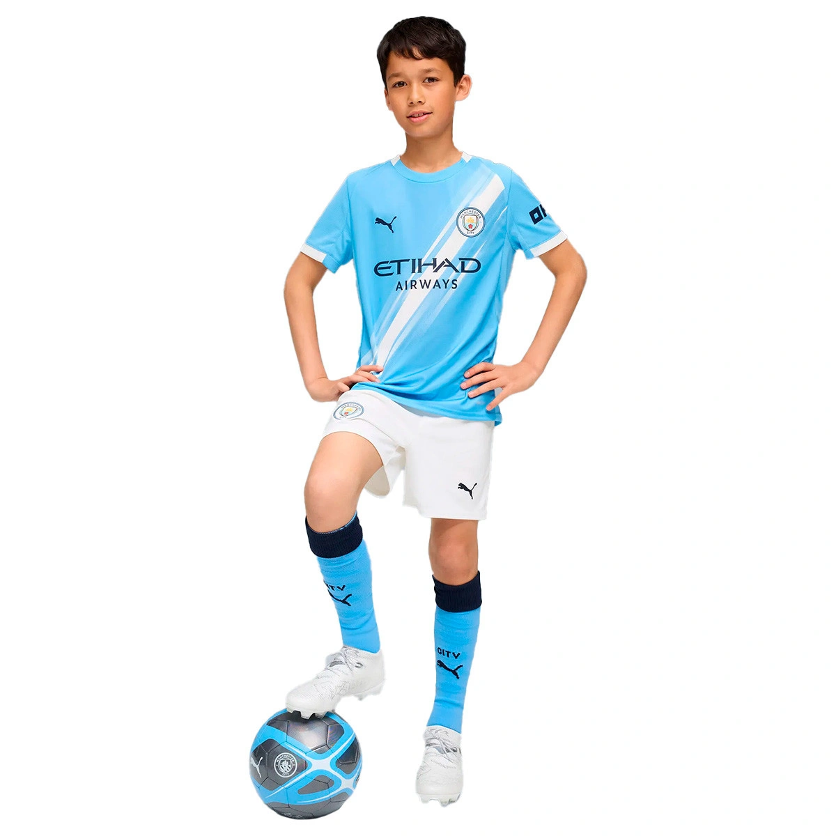 Calções Puma Manchester City Primeiro Equipamento 2025-2026 Criança