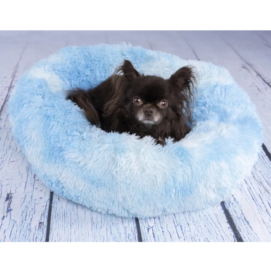 Cama Flamingo Demi Redonda Azul para cães e gatos
