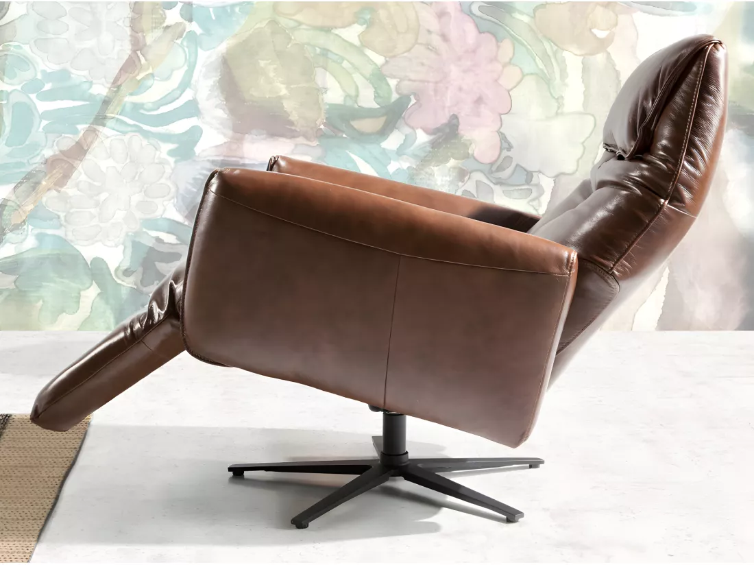 Fauteuil pivotant double relax en cuir 5056 ANGEL CERDA