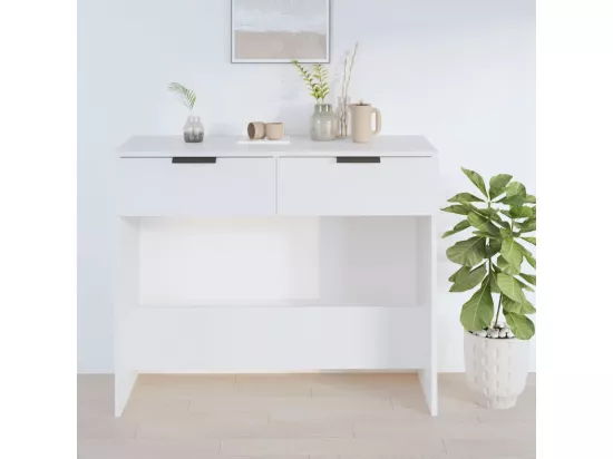 Table console Blanc 90x36x75 cm Bois d'ingénierie