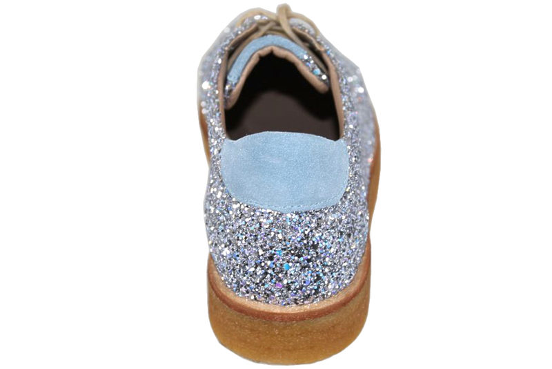 ANGULUS LIGHT BLUE SNØRESKO MED GLIMMER