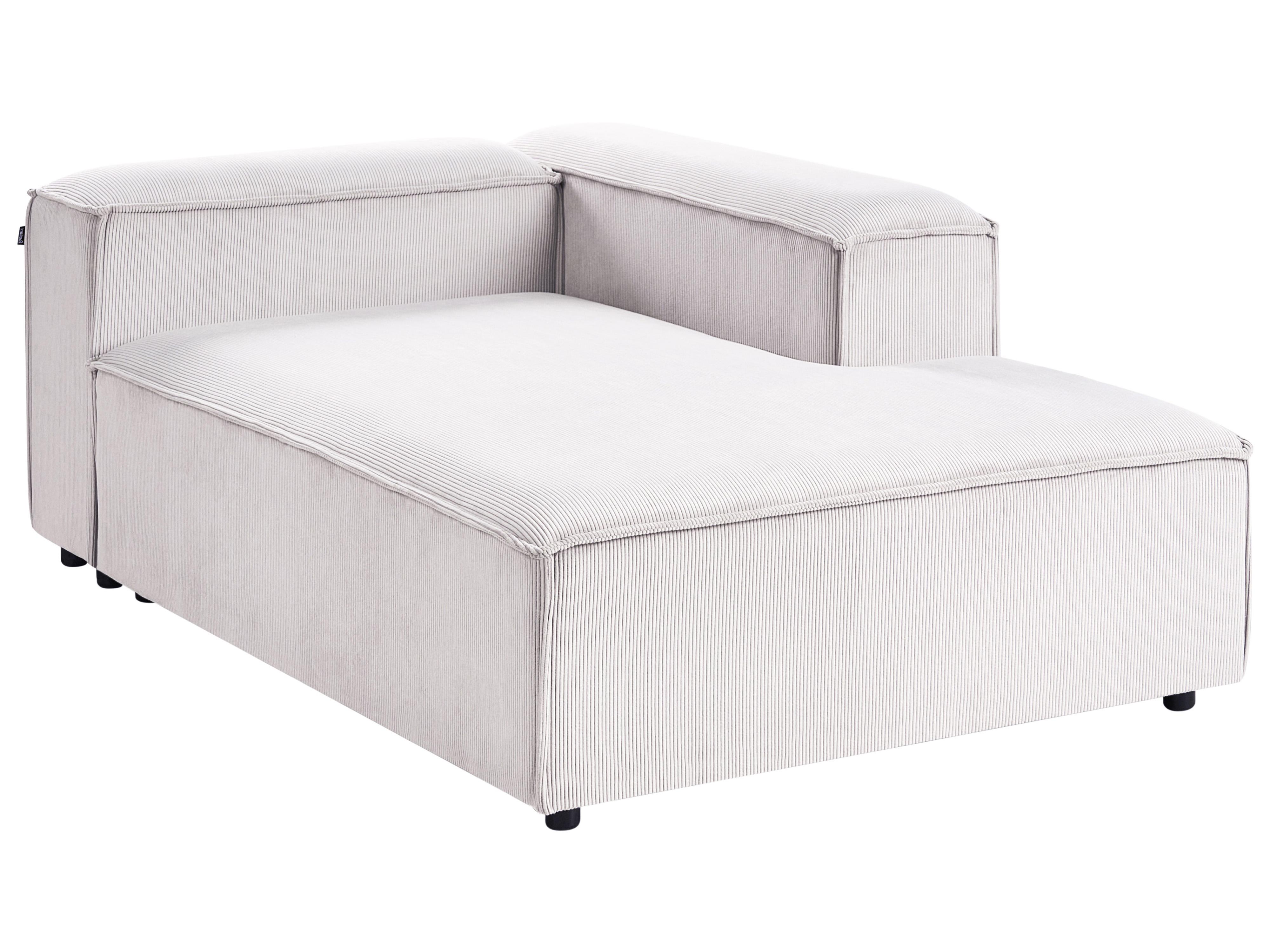 Linkszijdige chaise longue ARDAL Corduroy Gebroken wit