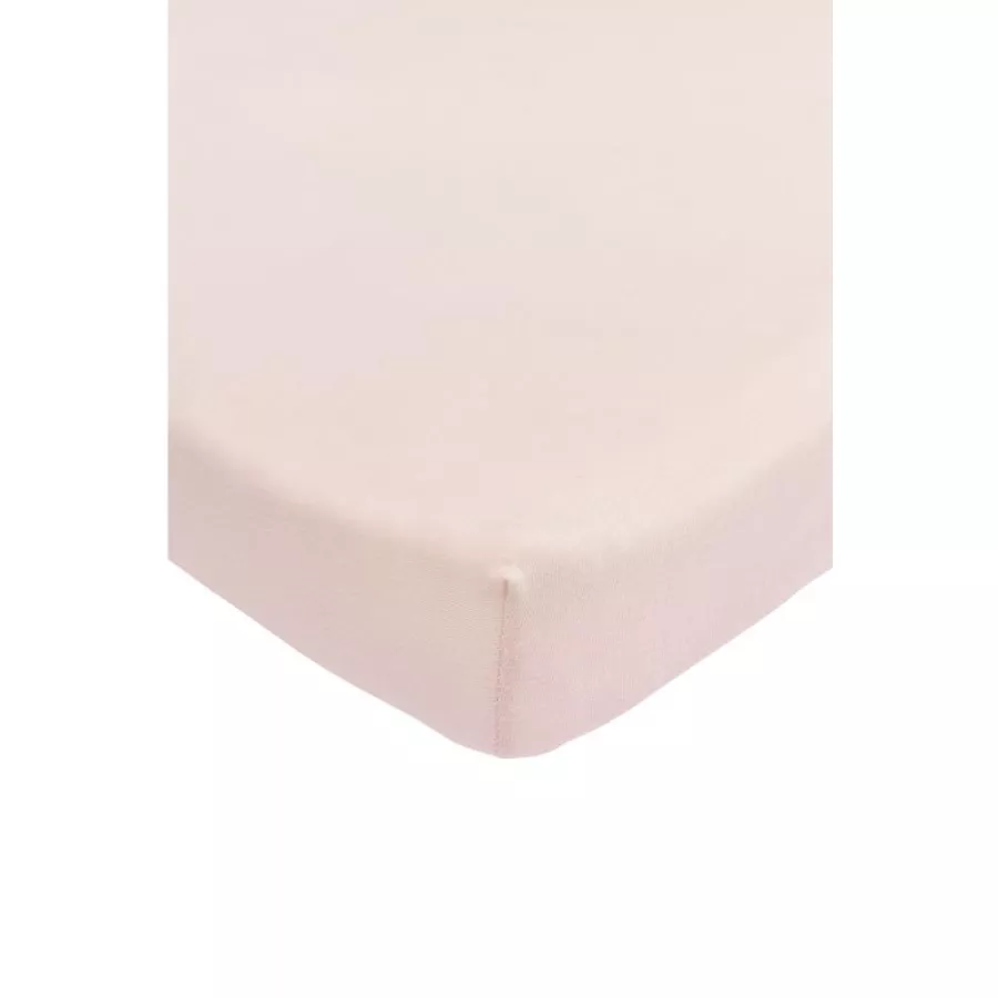 Meyco Jersey Spannbettlaken Laufgittermatraze 75 x 95 cm Soft Pink